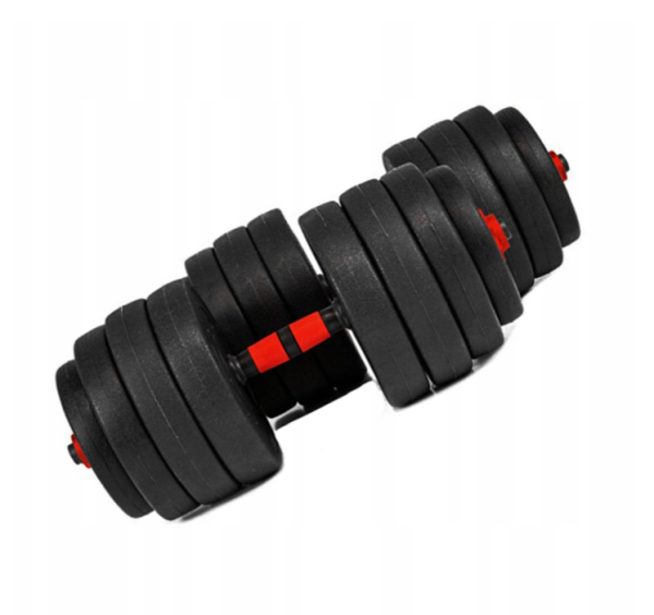 Набор композитных гантелей AMETIST 40 кг с соединительным грифом